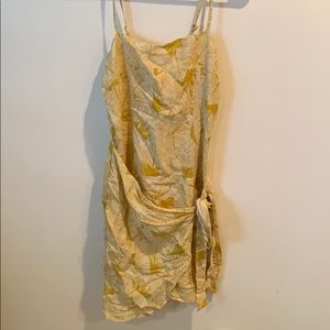 Vici Collection yellow wrap dress